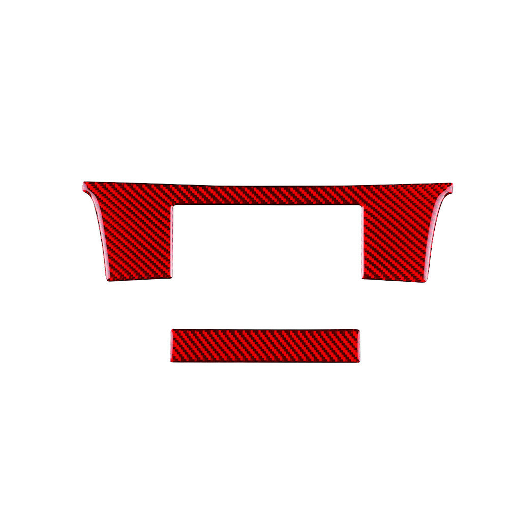 2X Red Carbon Fiber Rear Door Cup Holder Frame Trim for Honda Ridgeline 2017-20 v