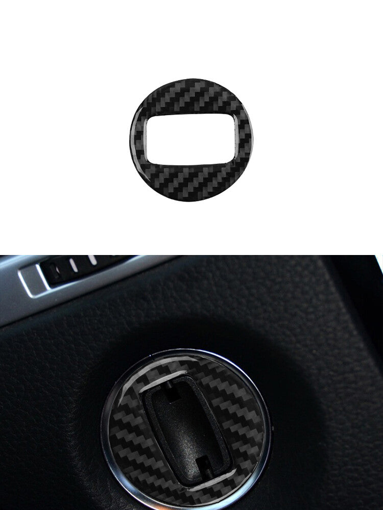 Key Hole Trim Cover Decoration Carbon Fiber for VW Touareg 2011-2018