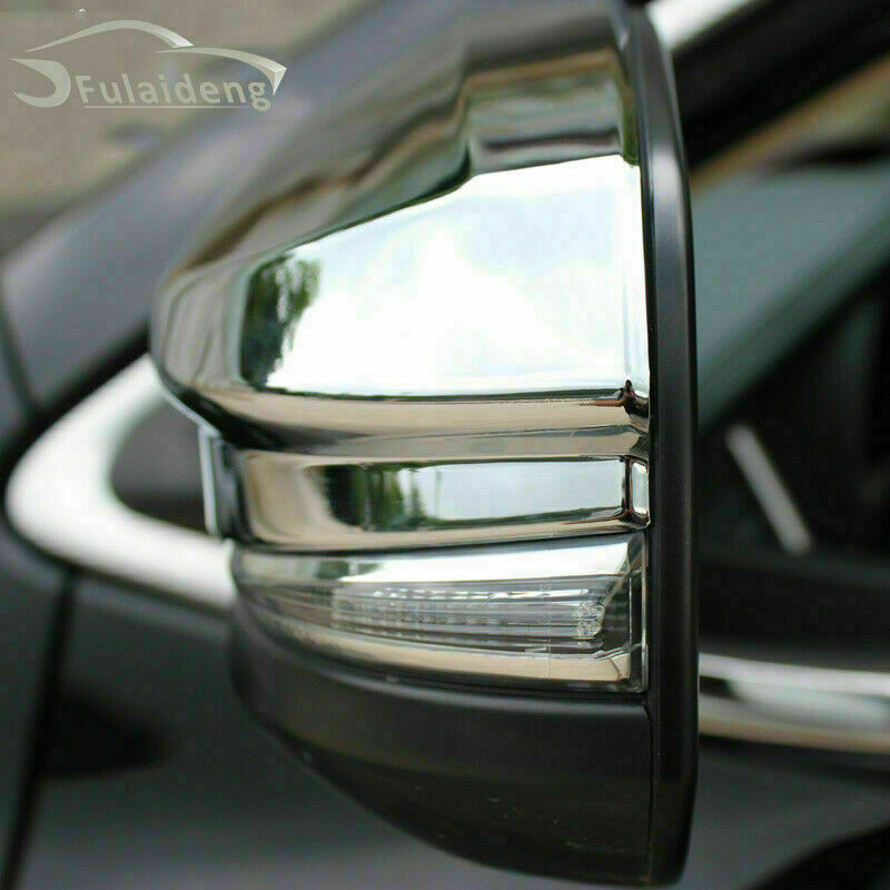 Chrome Rearview Side Door Mirror Cover Cap Trim for Toyota Highlander 2014-2019