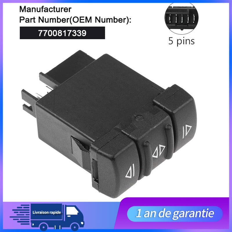 Bouton interrupteur de leve vitre Pour Master 2 19 - 7700817339 n