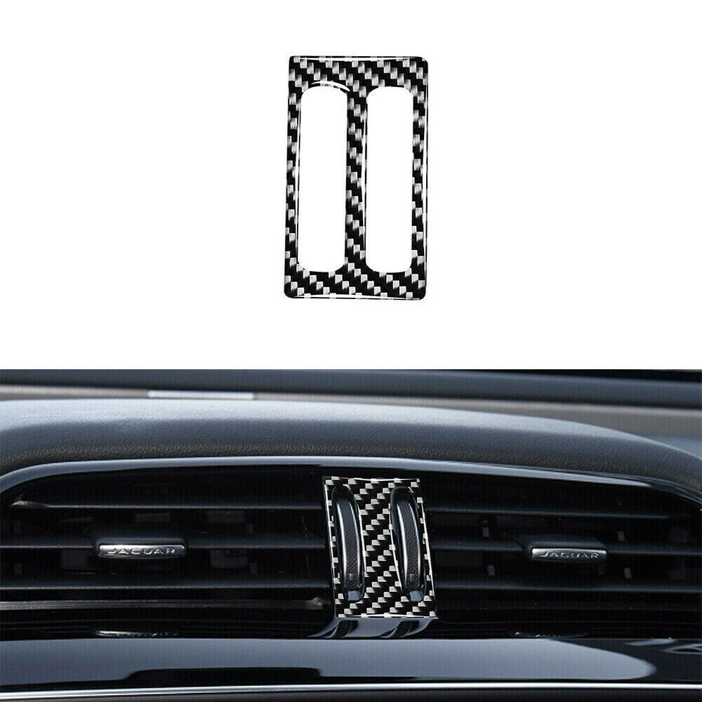 Carbon Fiber Air Vent Outlet Knob Cover Trim for Jaguar F-PACE XE XF 2016-2020