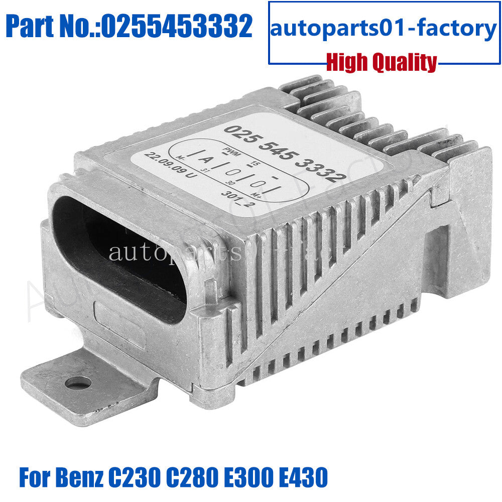 0255453332 Radiator Cooling Fan Module for Mercedes-Benz C230 C280 E300 E430