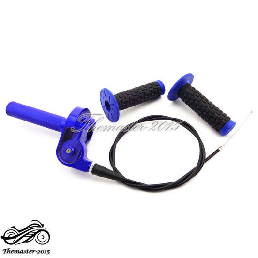 Aluminum CNC Twist Throttle Grips Cable for Yamaha TTR 110 125 YZ 250 Dirt Bike Q