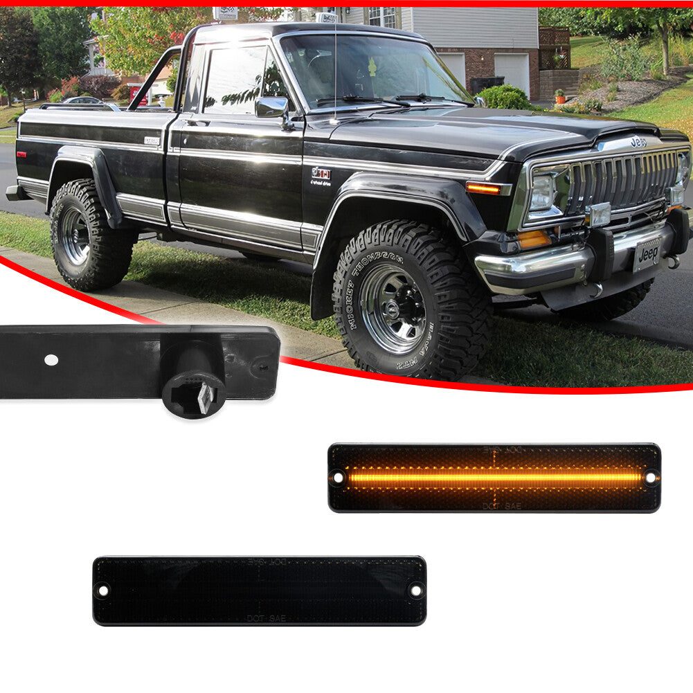 Amber LED side marker light in front corner for Jeep Cherokee CJ5/6/7 J10/20 pickup- v