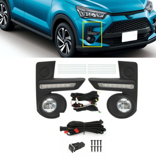 One set of LED DRL fog lights and daytime running lights suitable for Toyota RAIZE ROOMY 2019-2022.