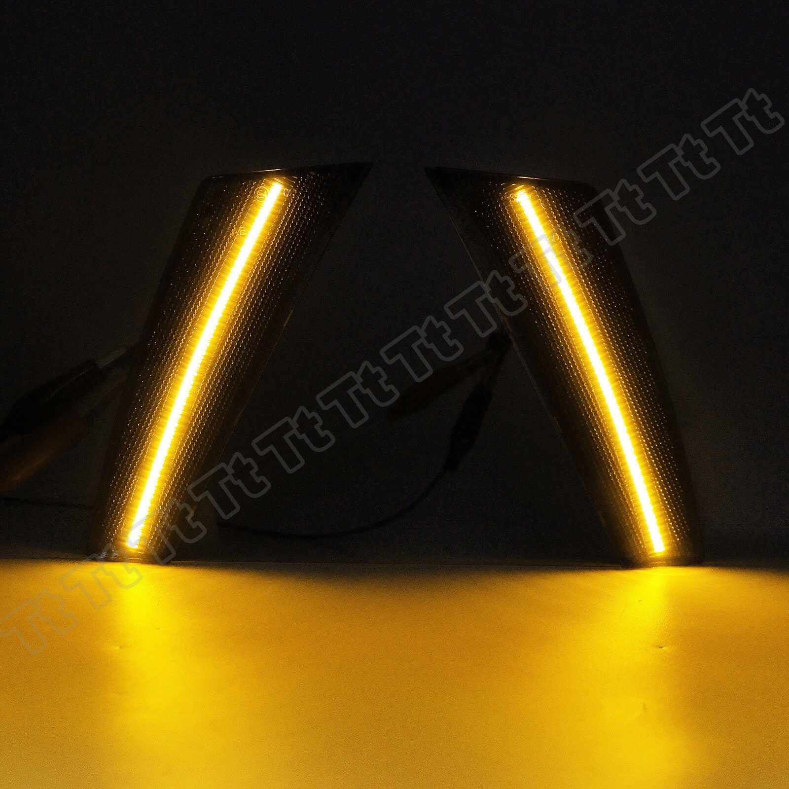 Suitable for 2008-2012 for Jeep Liberty, full LED front bumper side marker lights and smoked finish.