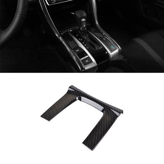 Shift Interior Gear Cover Panel Trim Carbon Fiber for Civic 10th 2016-2019