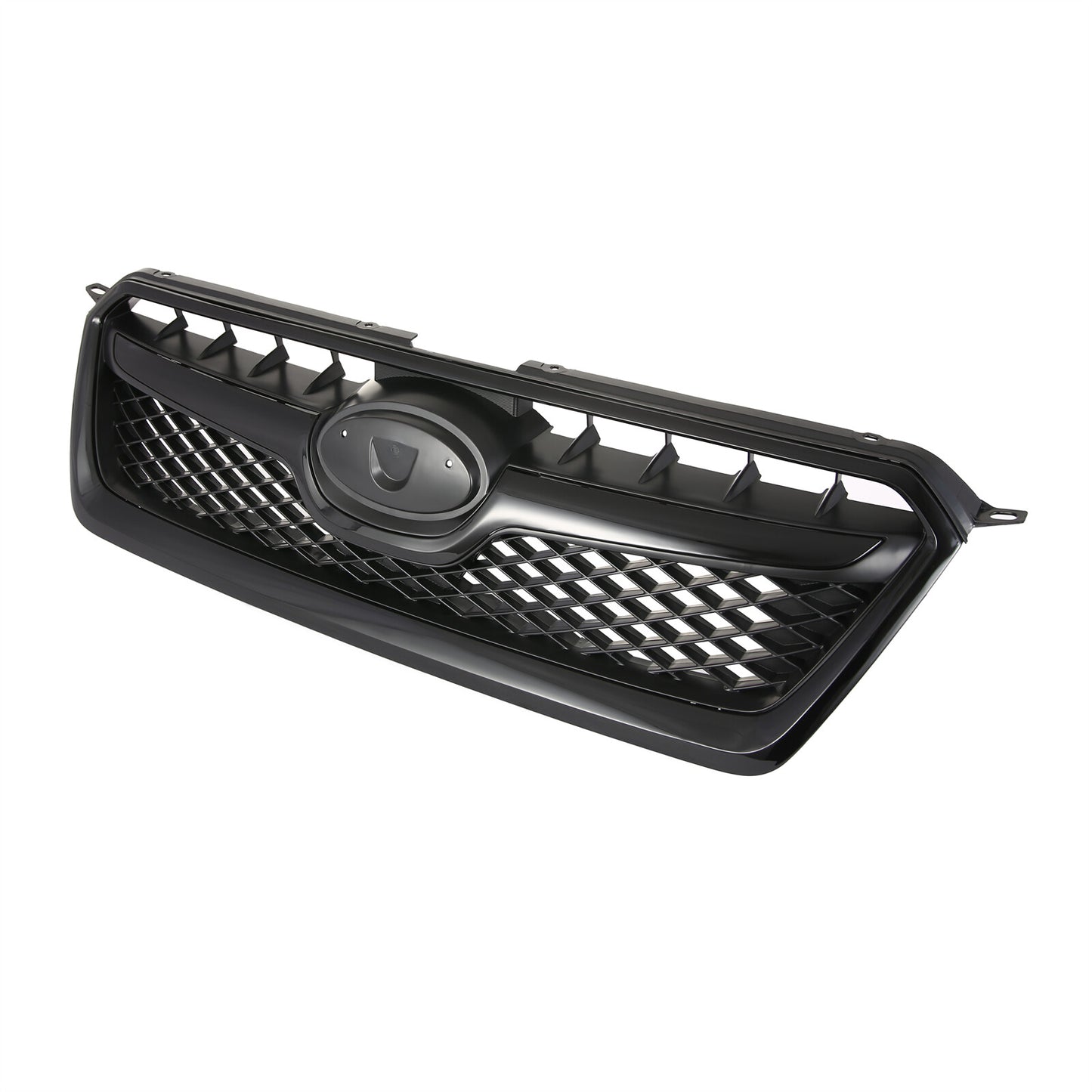 Front Bumper Grille Fits 2013 - 2015 for Subaru XV Crosstrek Glossy Mesh Grill Assembly - v