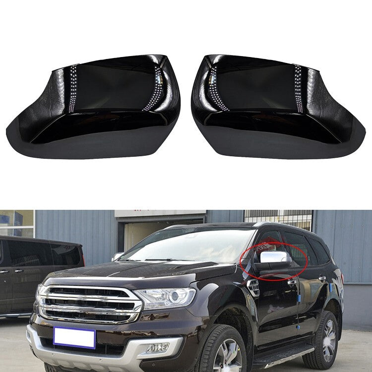 2pcs Black Door Wing Mirror Cover Rearview Mirror Housing For The For v