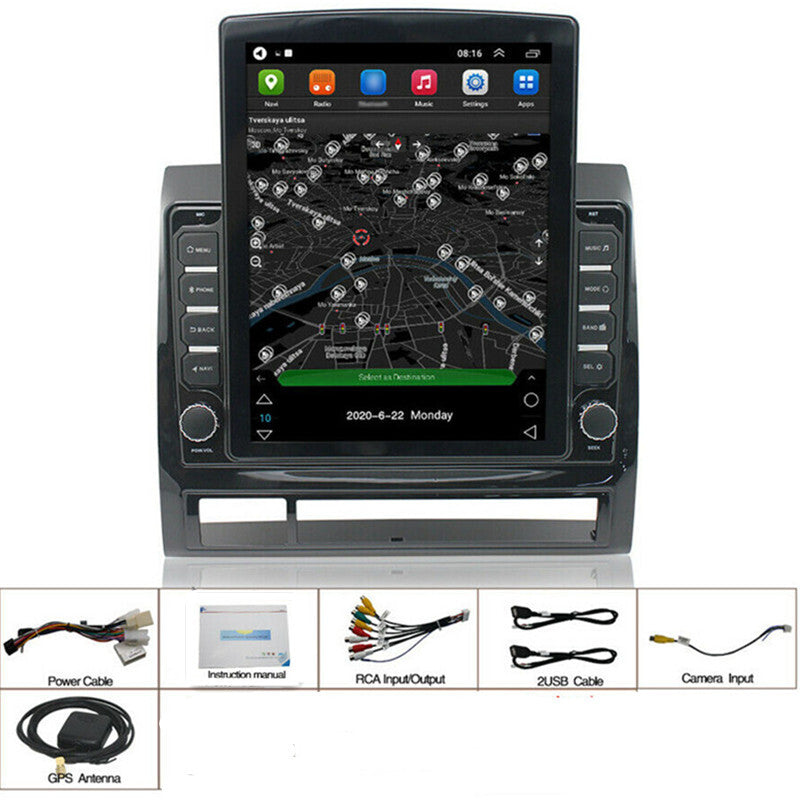 9.7-inch Android radio for Tacoma 05-13 with WIFI navigation, GPS, and multimedia headphone unit. n