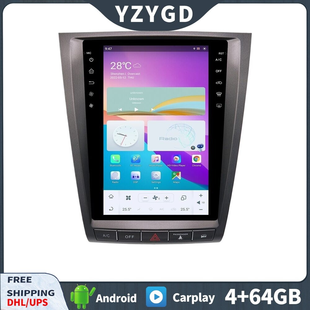 Android CarPlay Car Radio for Lexus GS 300 GS460 2004-2011 Stereo Player Screen