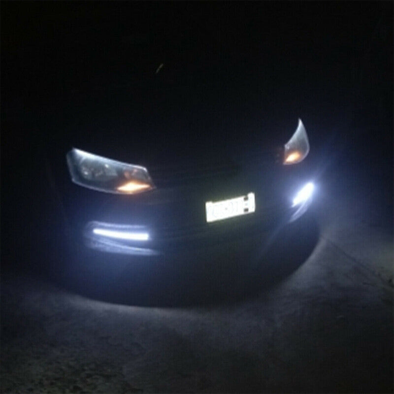 2x White 12V 10-LED Daytime Running Light DRL Car Fog Day Driving Lamp Lights US v