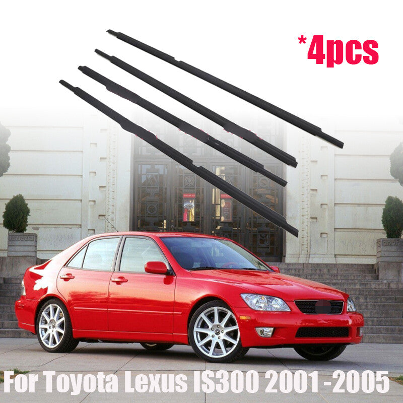 4X Door Window Belt Trim Molding for Lexus IS300 2001 -2005 Front & Rear n
