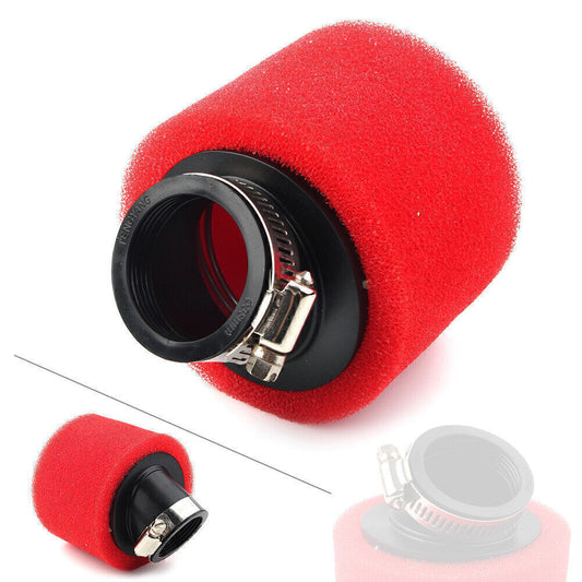 38mm Pit Dirt Bike Angled Foam Air Filter Red Fit 110cc 125cc KLX CRF50 CRF70 Q