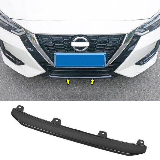 for Nissan Sentra Sylphy 2020-2022 Bright Black Front Bumper Grille Lower Strip