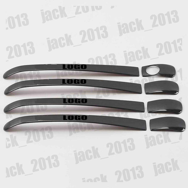 Black steel Car Door Handle Stripes Cover Trim For 2015-2019 for Toyota Highlander