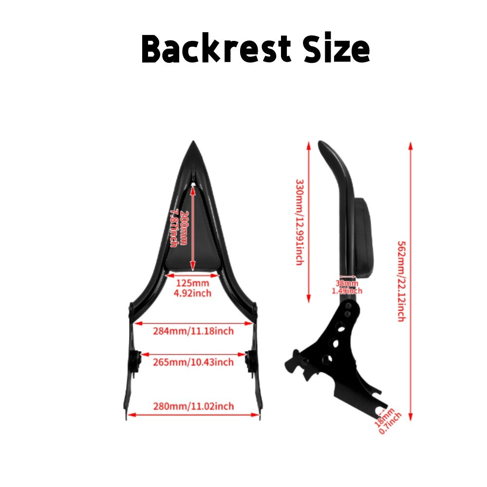 Removable Sissy bar passenger backrest suitable for 2004-2022 for Harley Sportster 883 1200- n