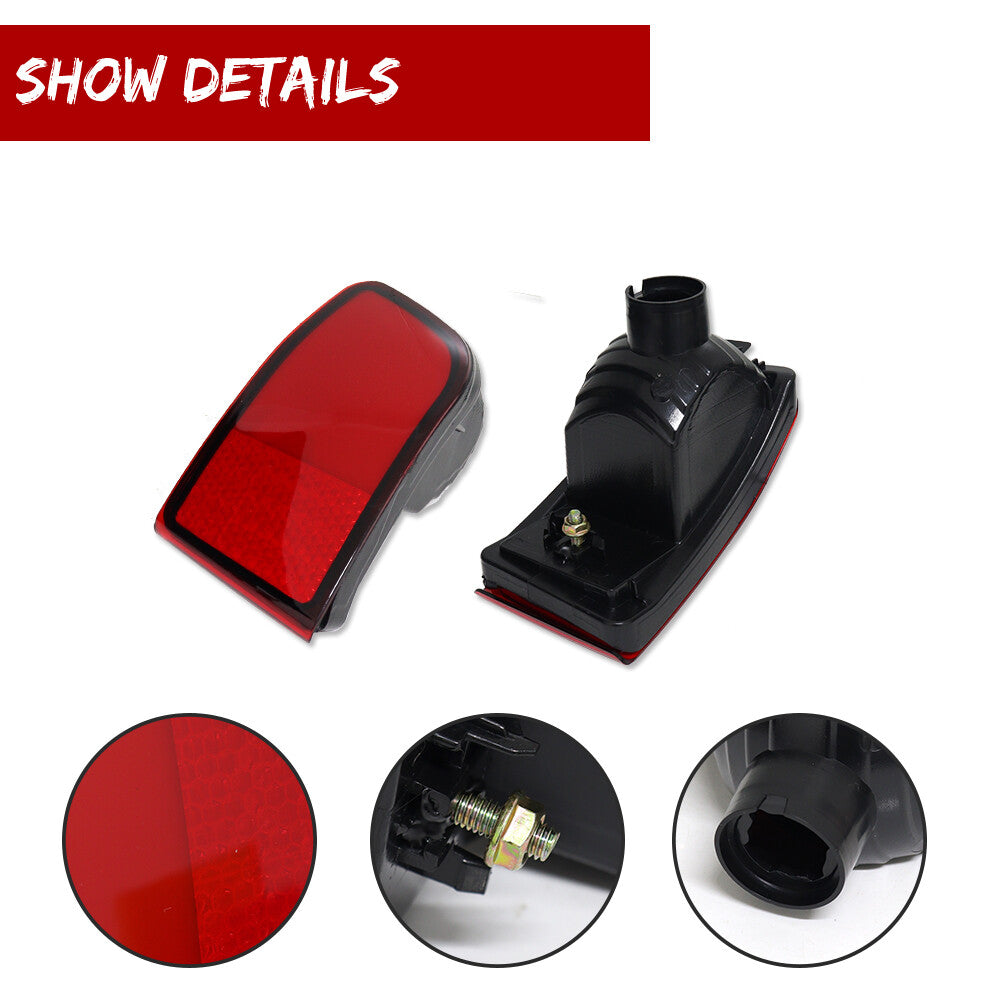 2-piece set of red rear bumper reflector lights suitable for 4Runner 2003-2005 Prado 2002-2009- v