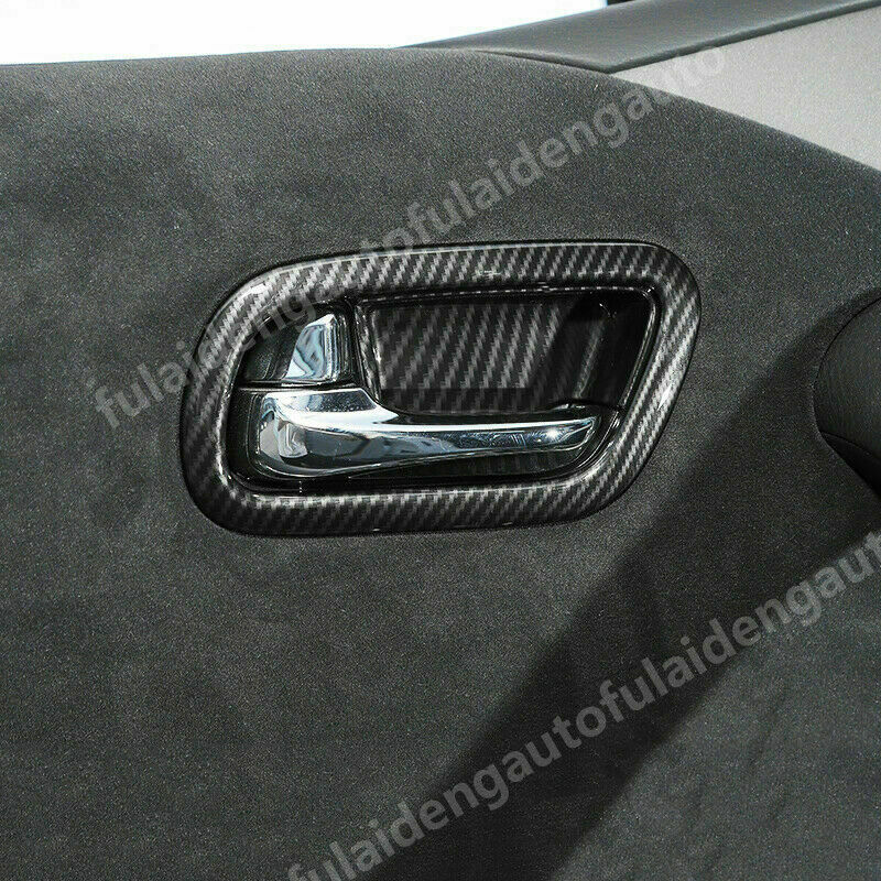 Carbon Fiber Inner Door Handle Bowl Trim for Nissan Armada Patrol Y62 2017-2019