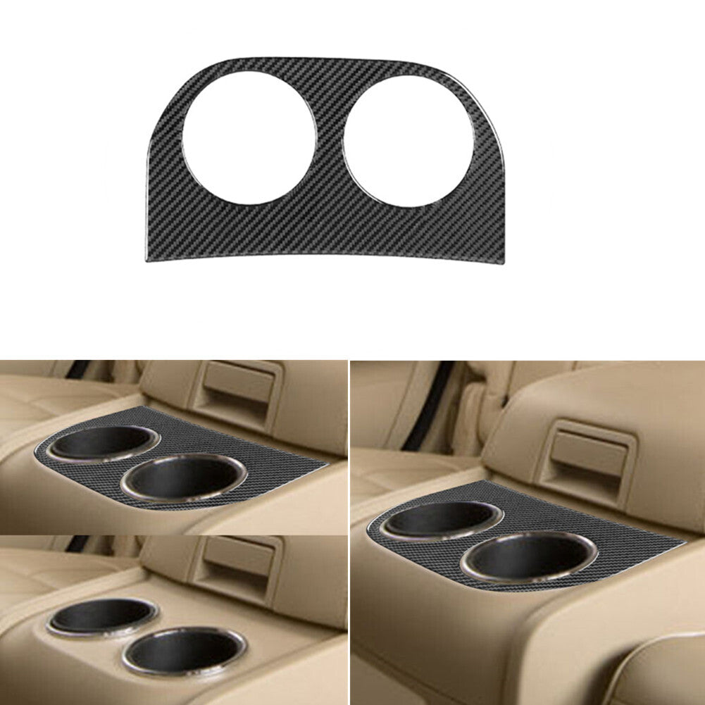 Carbon Fiber Rear Center Cup Holder Cover Trim for Lincoln for Navigator 2007-2014