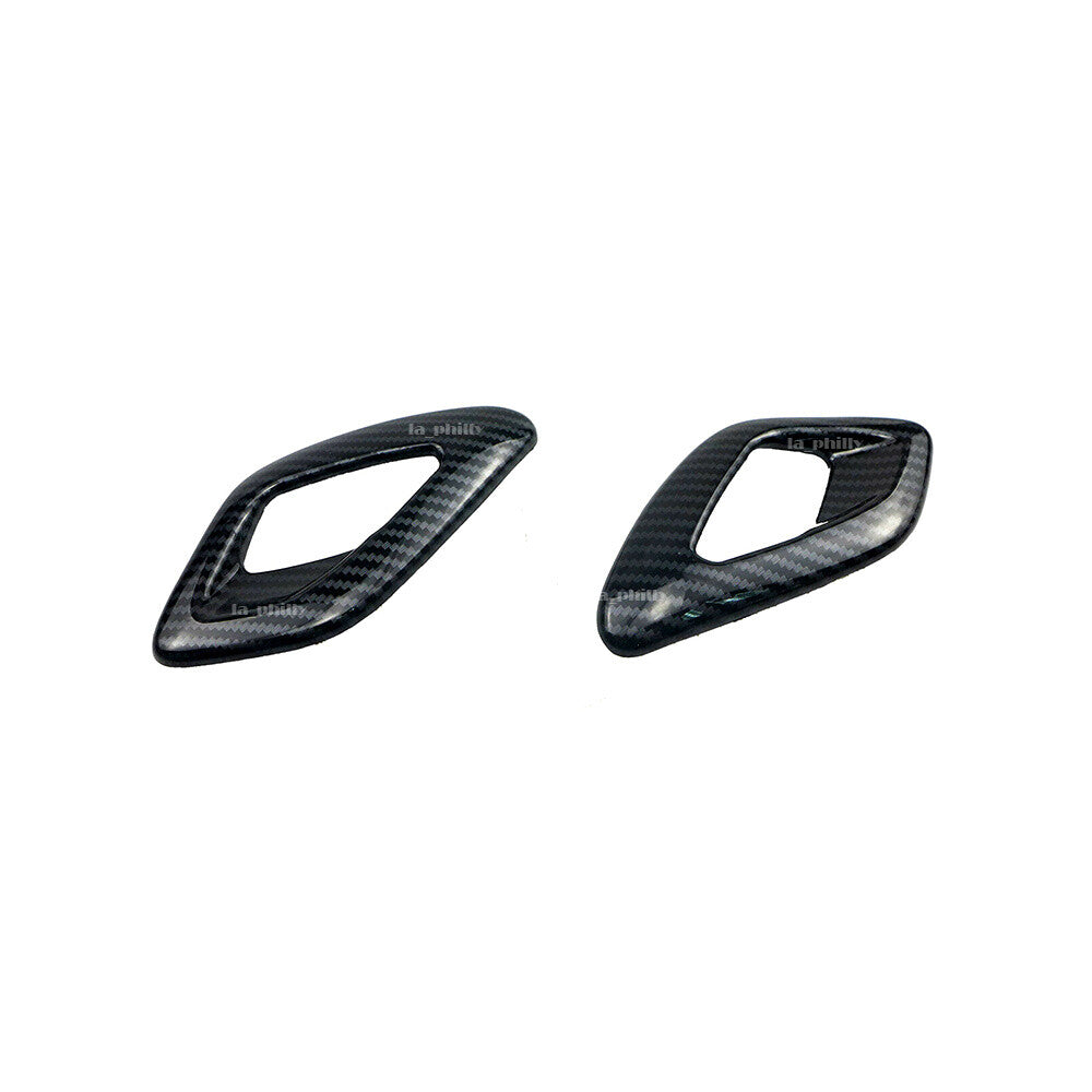2Pcs Inner Door Handle Cover Trim Carbon Fiber Style for Dodge for Challenger 15-19