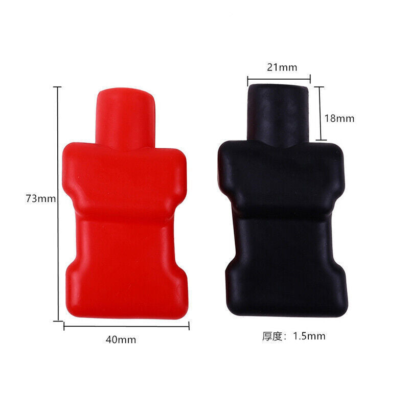 2-pack of top-post battery terminal insulating rubber protective film sleeves suitable for 18mm cables n