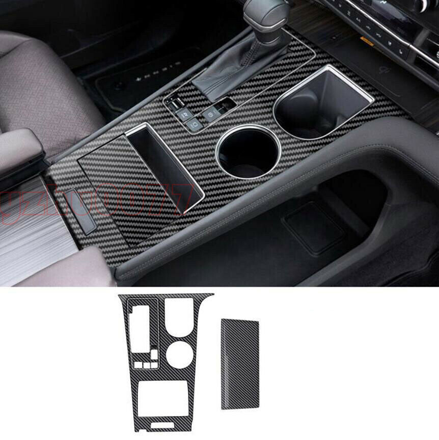 2021-2022 for Sienna ABS Carbon Fiber Look Gear Shift Panel Cover Trim 2P n