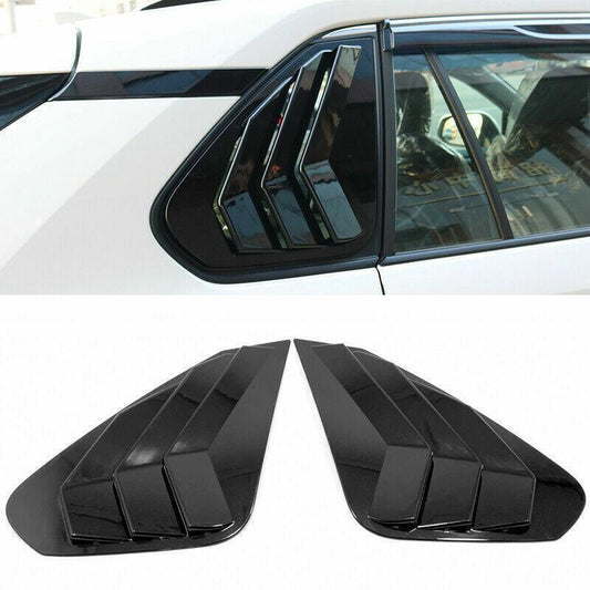 for Toyota RAV4 19-2023 Black Rear Window Louver Scoop Shutter Cover Trim 2X