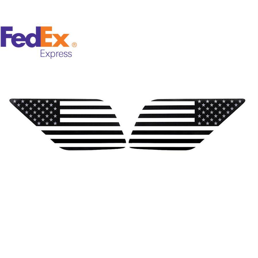 2PCS American Flag Stickers Rear Window Decals for Toyota for 4Runner 2003-09 Q