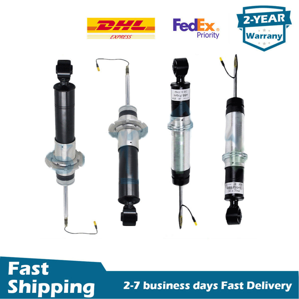 4x Front Rear Shock Absorber Struts w/Magnetic Fit for Ferrari for 488 GTB Spider 16-19