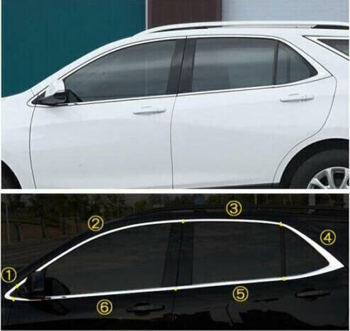 Chrome Steel Car Window Strip Cover Trim 12PCS For Equinox 2018-2022 B n