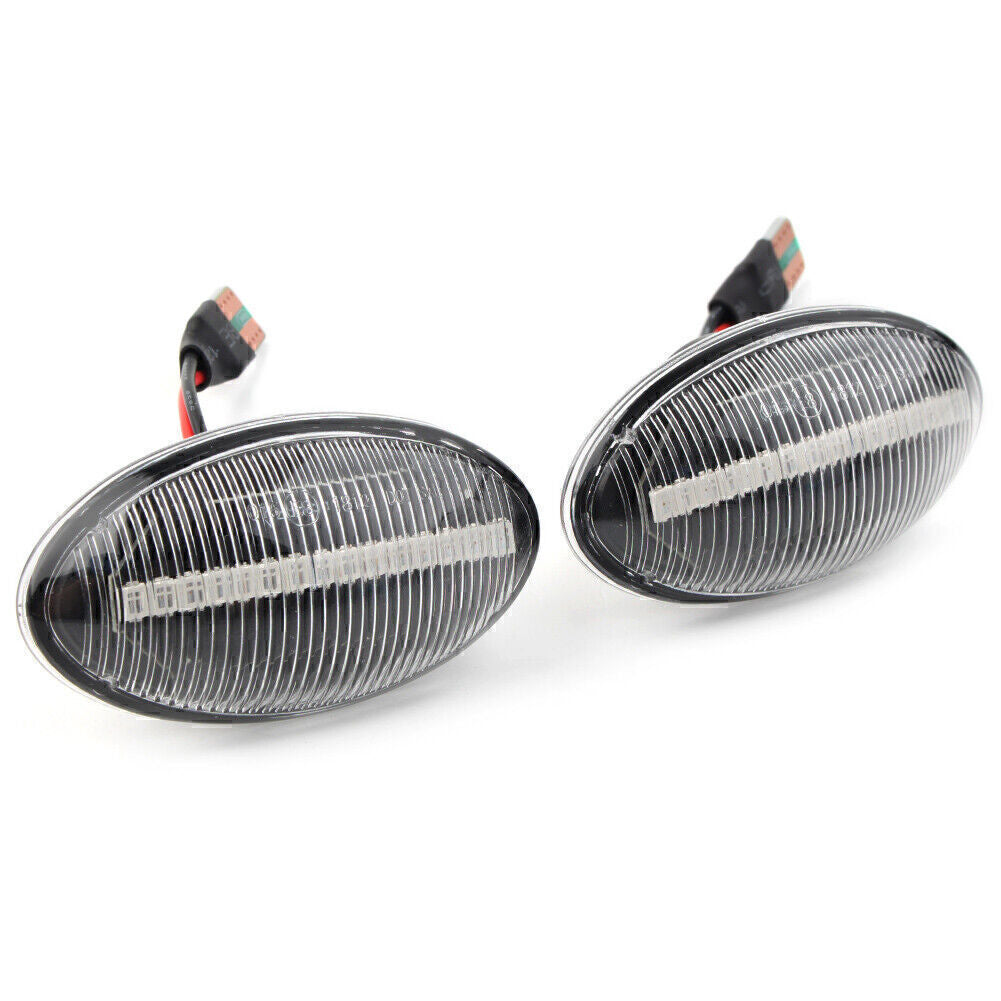 Amber LED Sequential Dynamic Clear Side Marker Light Fit for Mini Cooper R50 R52 R53