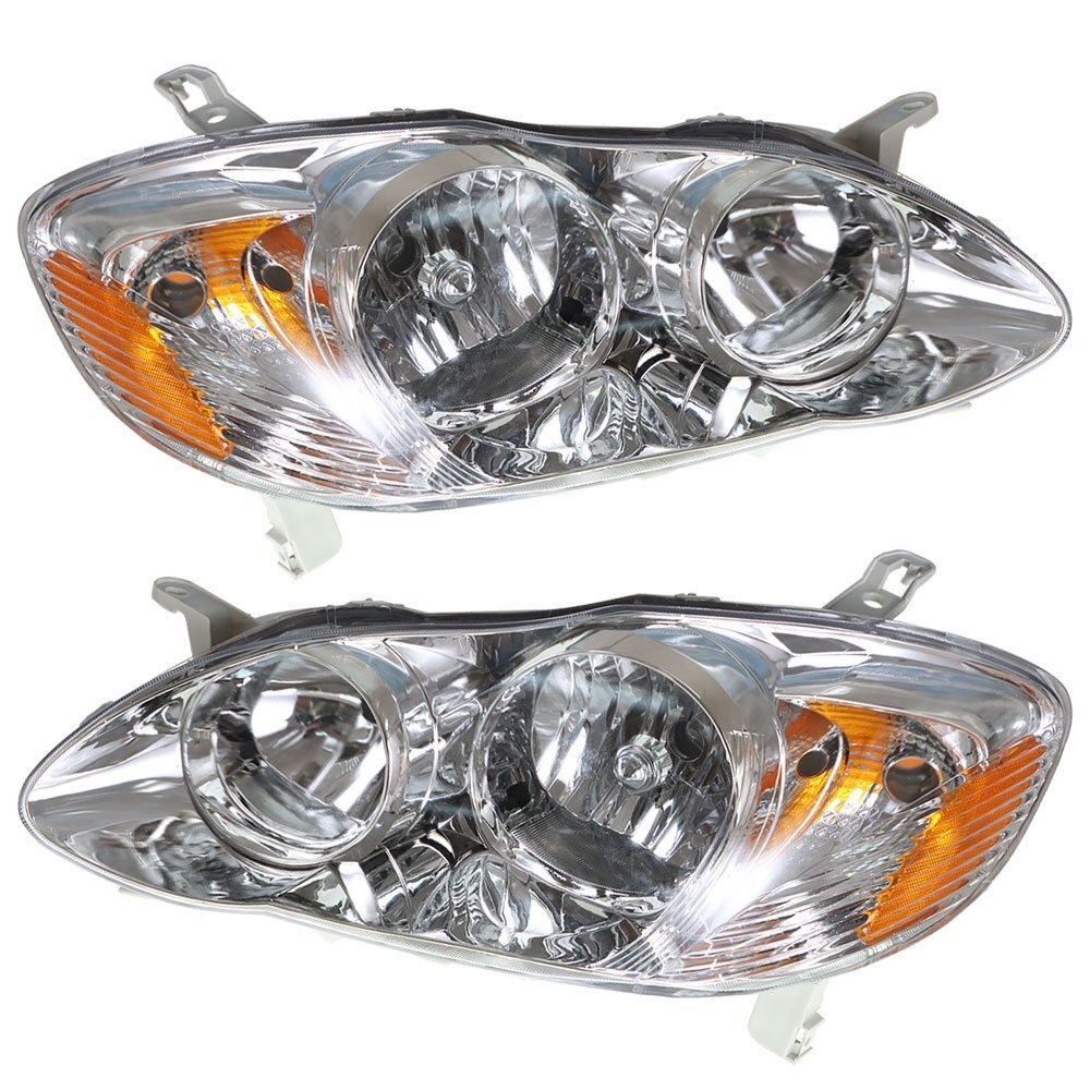 2003-2008 for Corolla , left + right transparent headlights - n
