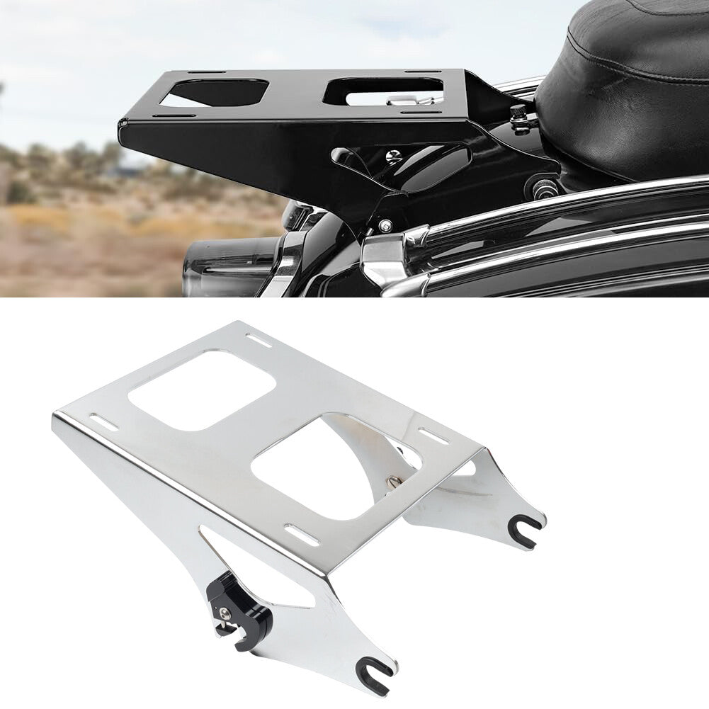 Two Up Pack Mount Luggage Rack for Harley Tour Pak Touring Road King 14-24 Chrom
