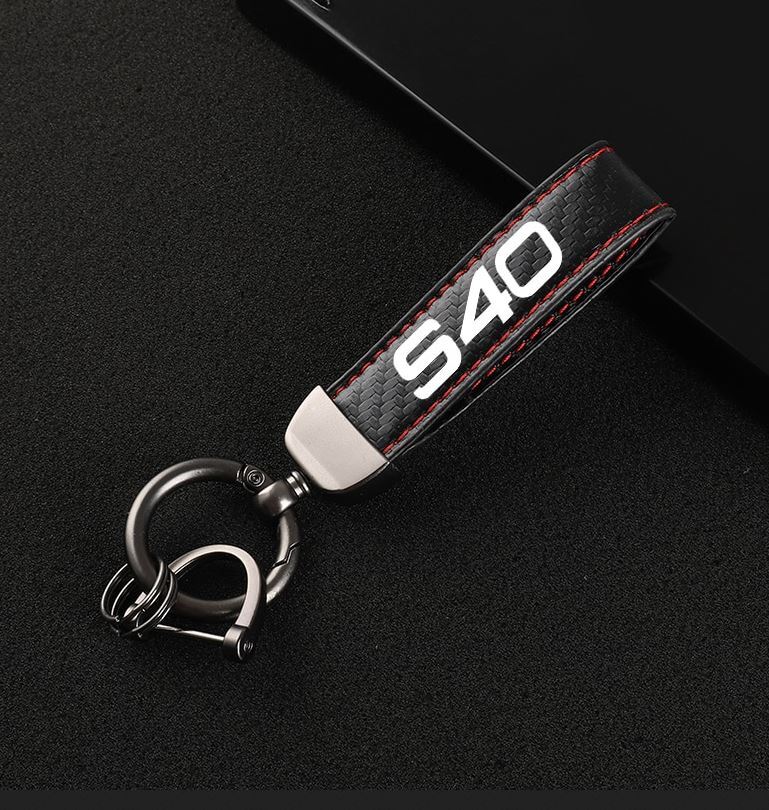 Suitable for Audi A1 car keychain keychain, keyring, dark brown leather horseshoe buckle accessories- v