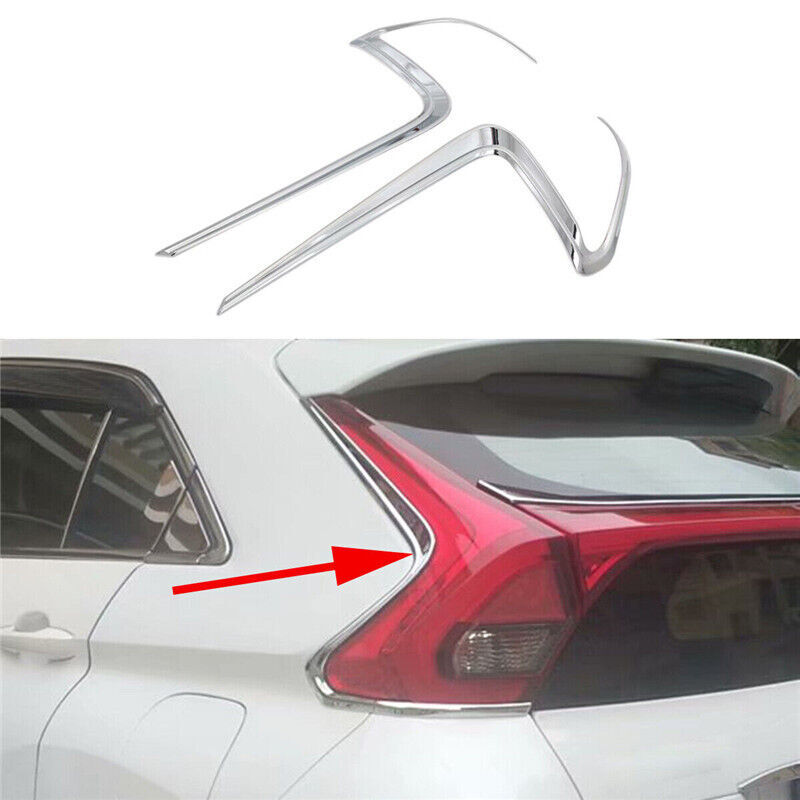 Chrome 2X rear taillight cover trim for Mitsubishi Eclipse Cross 2018-2022