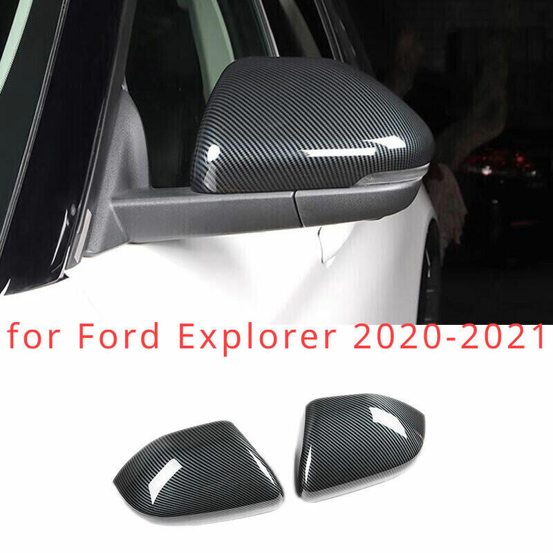 Carbon Fiber Exterior Rear View Mirror Cover Trim  for ford  Explorer 2020-2021 Q
