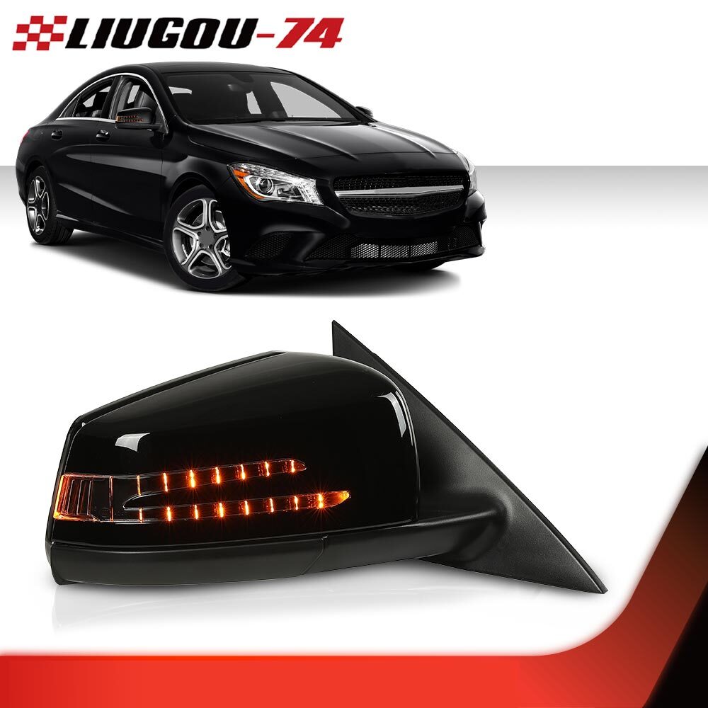 Fit for Mercedes CLA250 14-16 Mirror Plus Tape Memory Puddle Lights Passenger Side - v