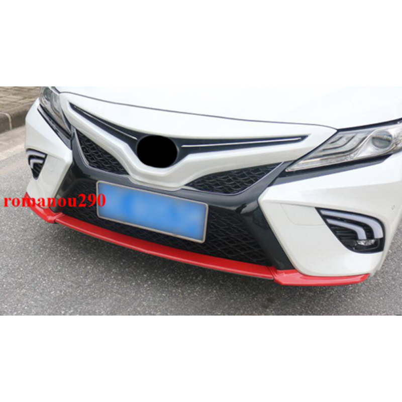 for Toyota for Camry 2018-2020 Red Carbon Fiber Car Front Bumper Moulding Cover Trim