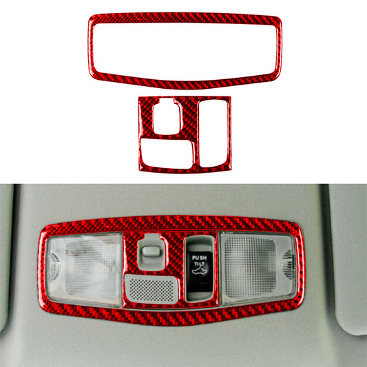 2X Carbon Fiber Headlight Eyelids Eyebrow Cover Trim For Tundra 2014-2018 v