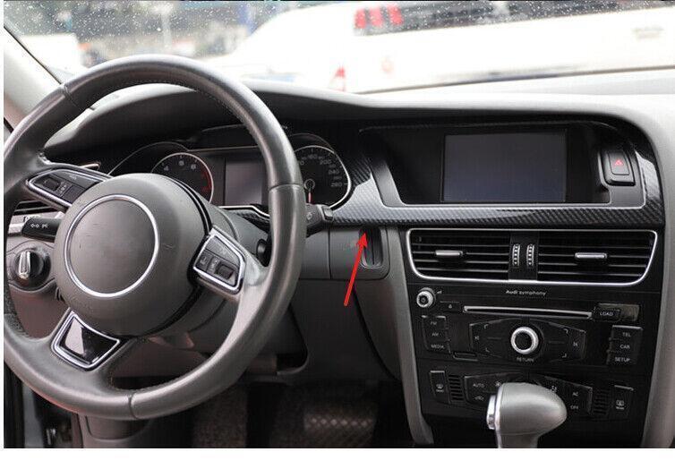 for Audi A4 A5 S4 S5 2013-16 Carbon Fiber Dash Instrument Speedometer Frame Trim