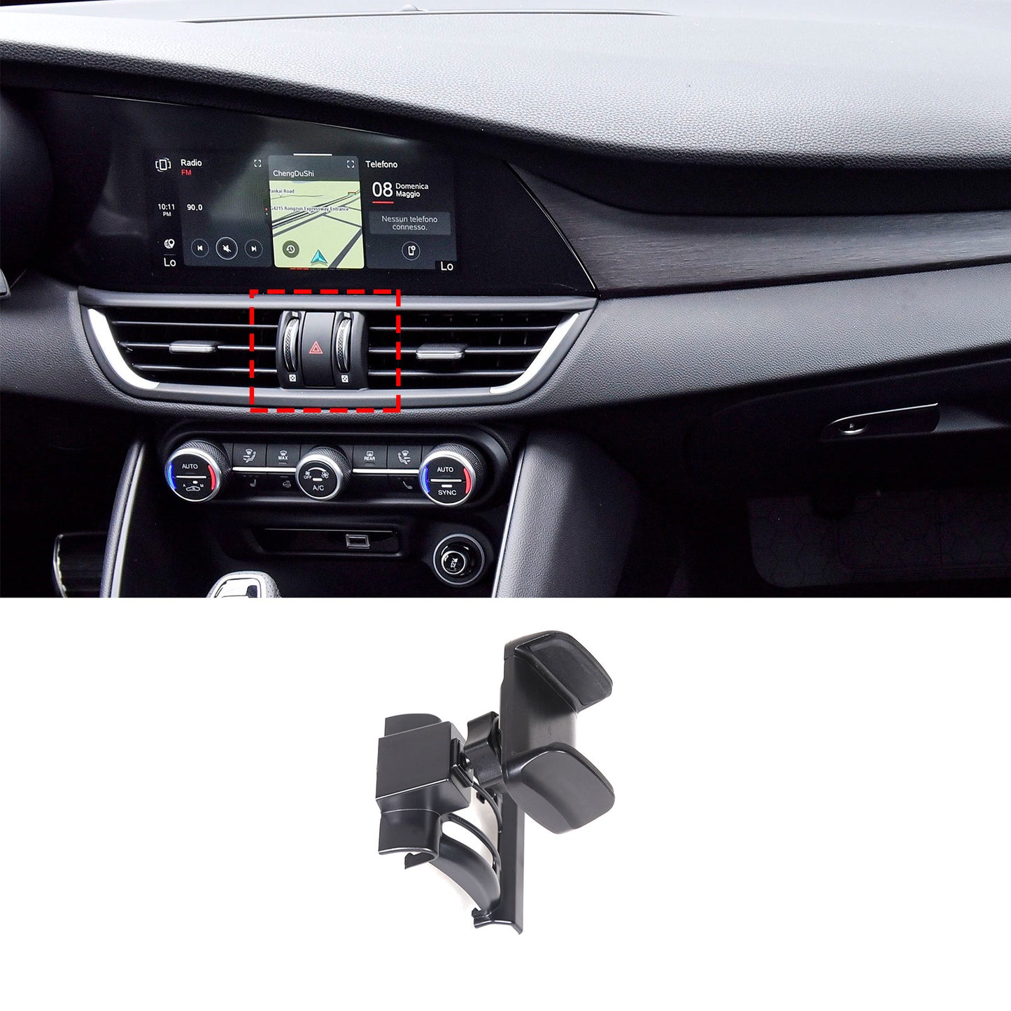 Car vent holder/cradle phone holder for Alfa Romeo Giulia 2017-2022 n