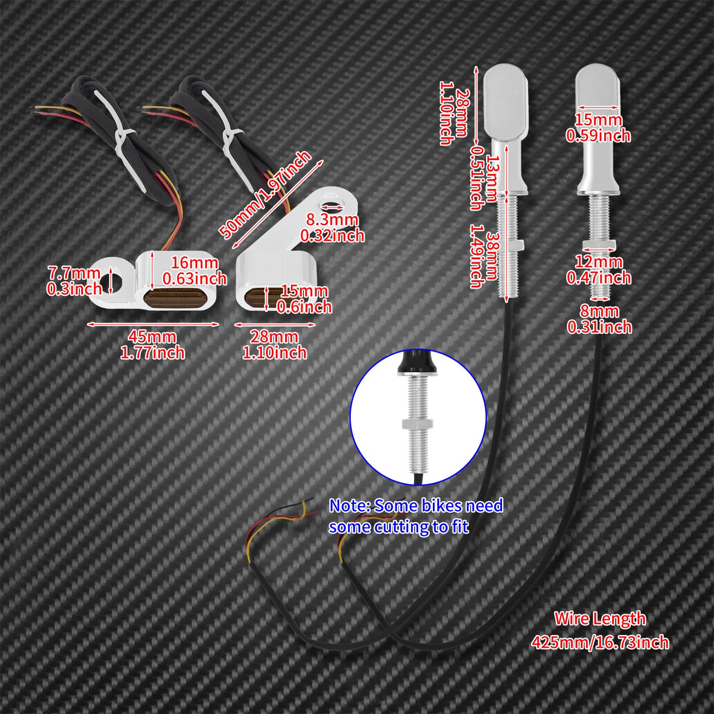 Front Rear Clutch for Mini Turn Signal Indicator Light Fit For Sportsrer XL883 1200