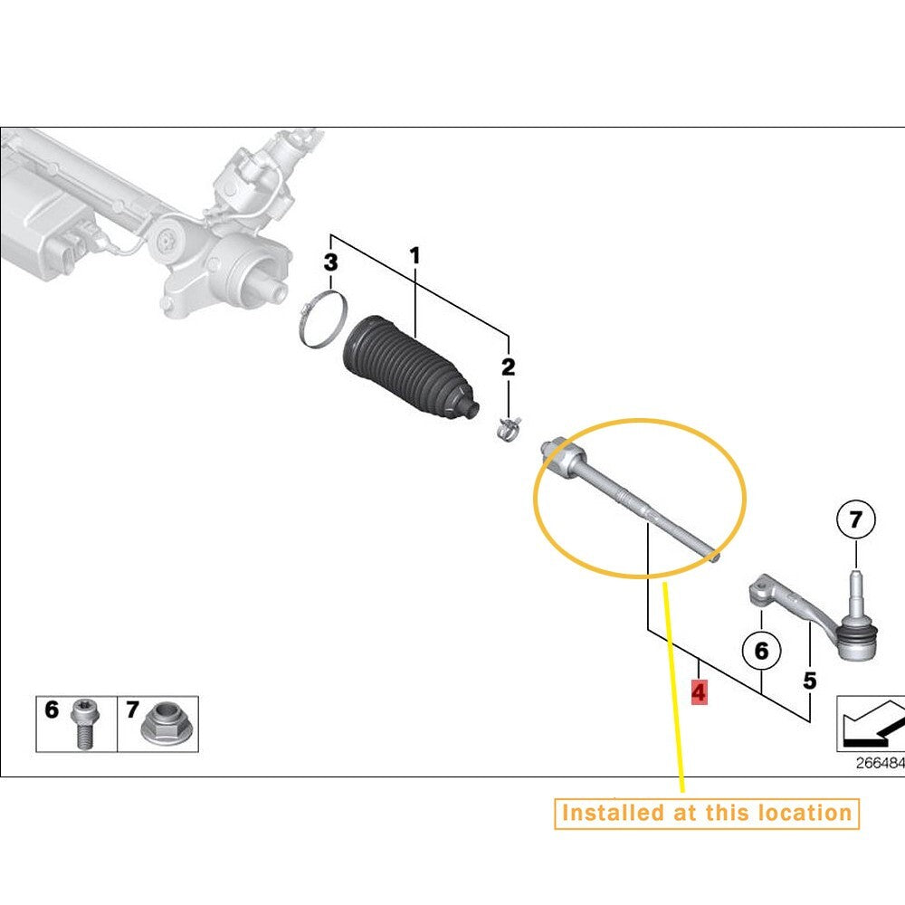 Equipment Manufacturer : 32101543908- (for BMW 3' G28 G20 G21 internal rod ball joint)