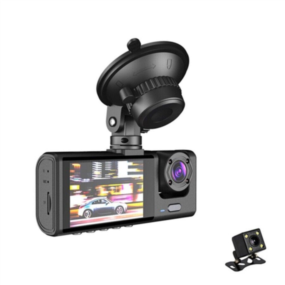 1080P HD 3-Lens Dash Cam Car DVR Video Recorder Front Rear Camera Loop Recording n