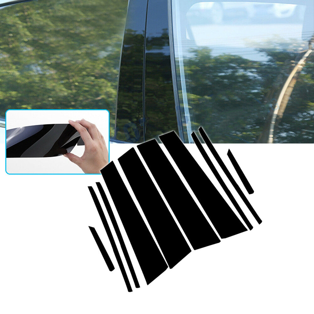 for RAV4 2019 2020 Black Pillar Molding Protective Window Trim Set - v