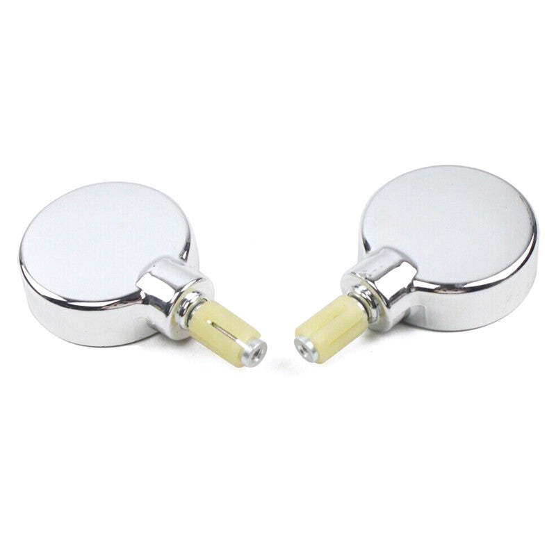 2 motorcycle side mirrors, 7/8 inch, 22mm, silver on the handlebar side - n