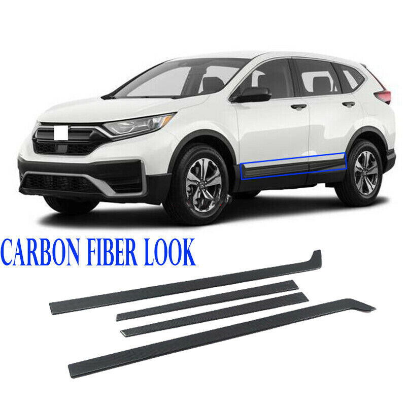 for Honda CRV CR-V 2017-2022 Carbon Fiber Look Side Door Body Molding Panel Trim