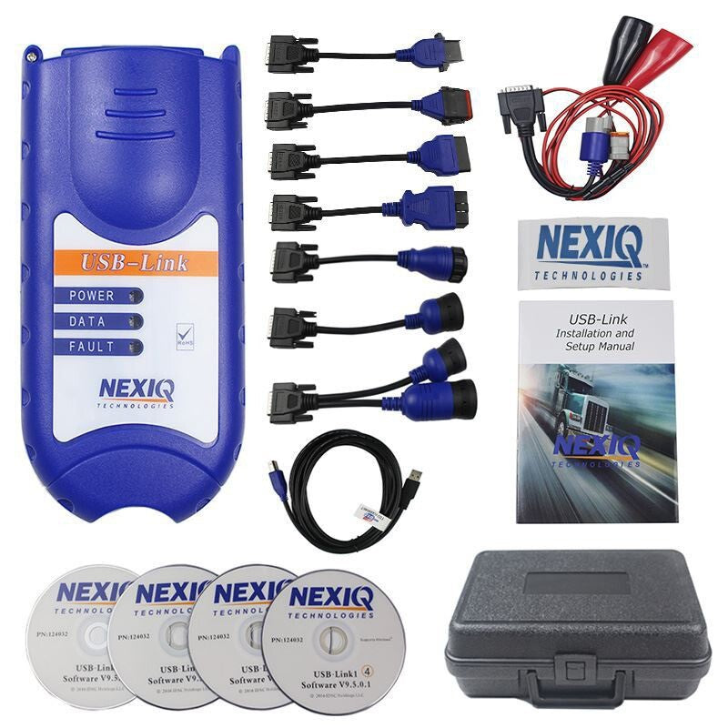 Compatible with NEC1Q USB Link 1 Diesel Truck Interface Scanner OBD with Kraft Box Software Q