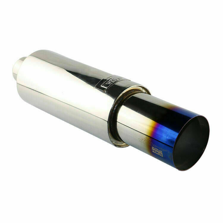 2.5 inlet Straight Flow Racing Exhaust Muffler Outlet 4inch Body 5 500mm jzz
